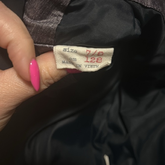 Zara Girls Navy Quilted Vest - 7/8 - Picture 3 of 4